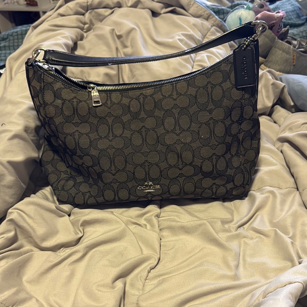 Coach Brown Signature Shoulder Bag